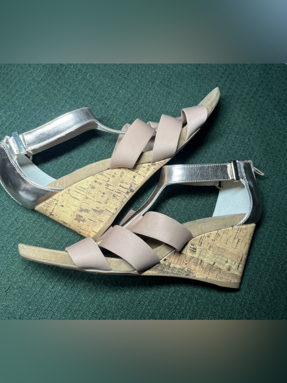Alfani women’s cork wedge sandals size 10 NWOT